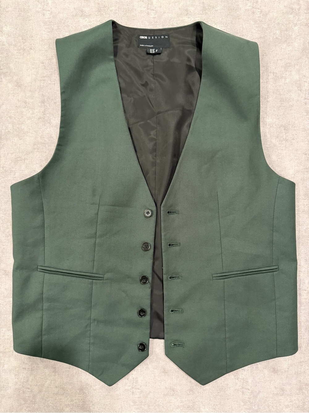 ASOS Forest Green Tailored Dress Vest